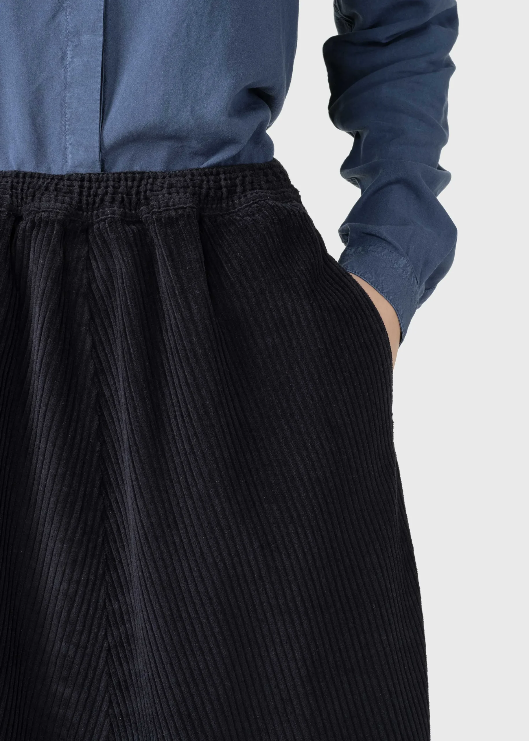 Klitmoller Collective Röcke-Ramona cord skirt - Black Oak