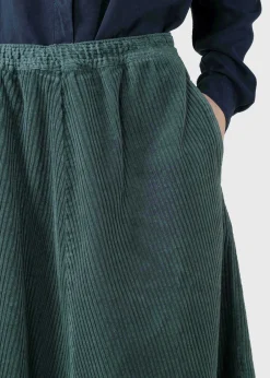 Klitmoller Collective Röcke-Ramona cord skirt - Moss Green Oak