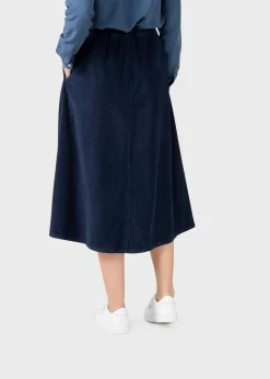 Klitmoller Collective Röcke-Ramona cord skirt - Navy Oak