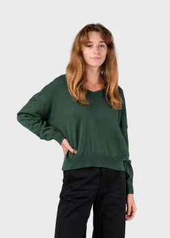 Klitmoller Collective Strick-Randi knit - Moss Green Lemonsorbet