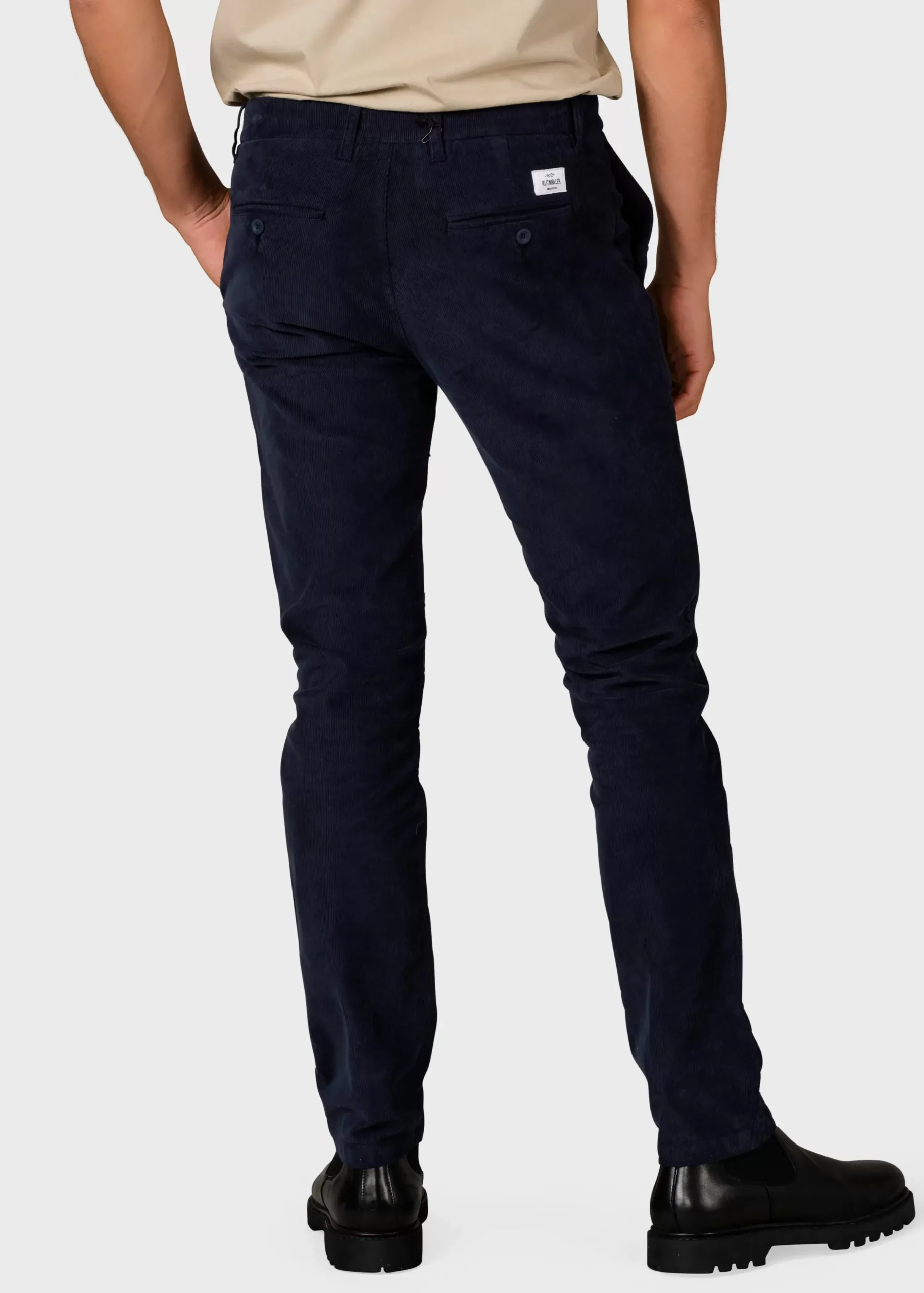 Klitmoller Collective Hosen-Ras corduroy chino - Navy Sand