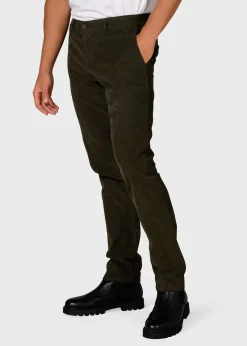 Klitmoller Collective Hosen-Ras corduroy chino - Olive Sand