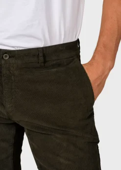 Klitmoller Collective Hosen-Ras corduroy chino - Olive Sand