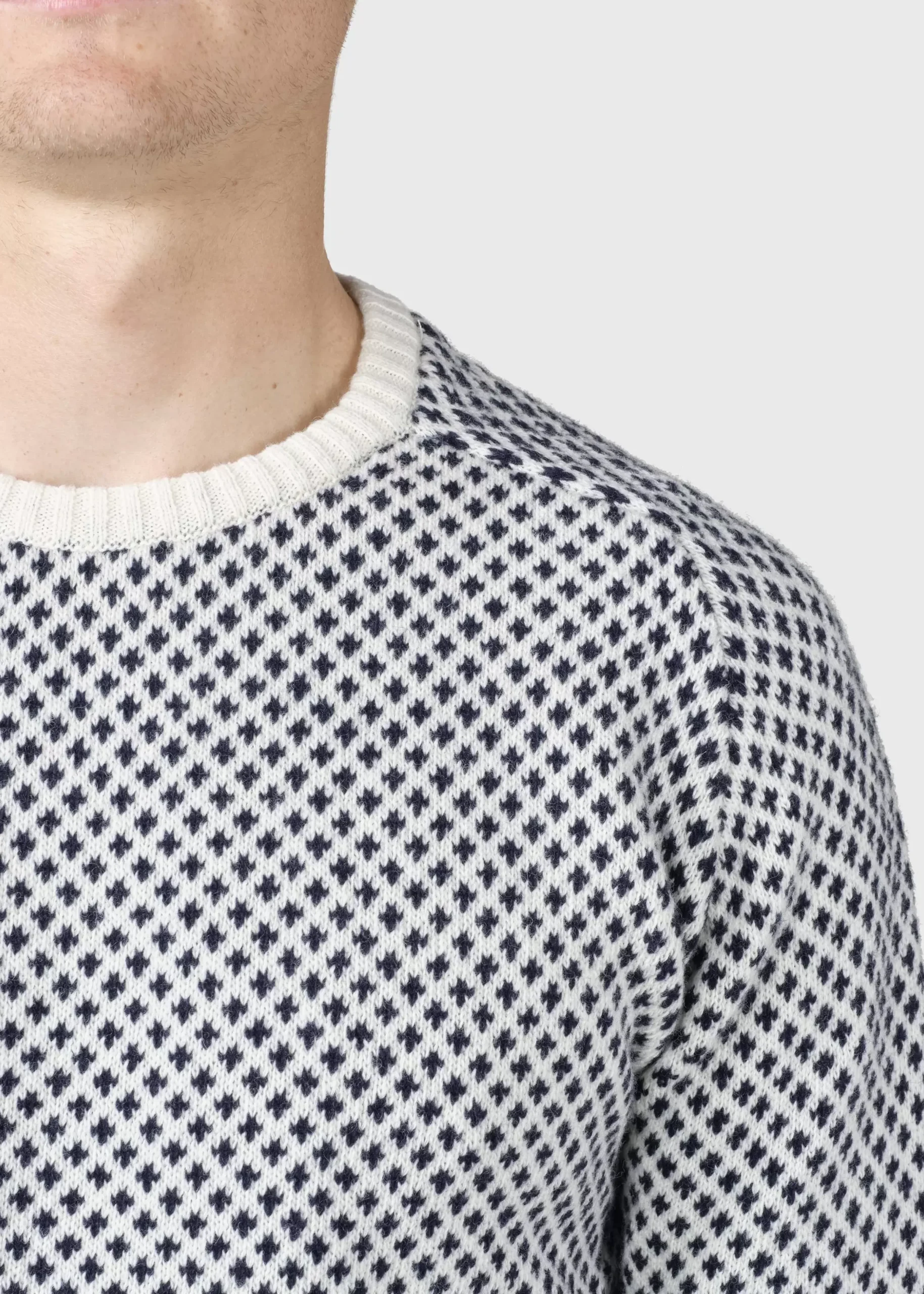 Klitmoller Collective Gebürstete Merinowolle-Rene knit - Cream/navy Navy/cream