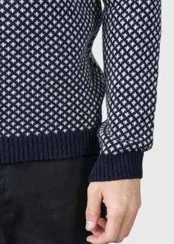 Klitmoller Collective Strick-Rene knit - Navy/cream