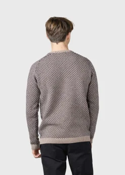 Klitmoller Collective Strick-Rene knit - Sand/navy Navy/cream
