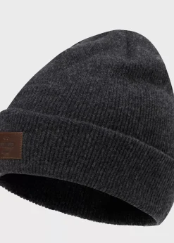 Klitmoller Collective Accessories-Rib beanie - Anthracite Navy