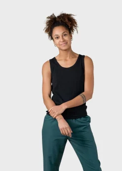 Klitmoller Collective T-shirts-Rib top - Black Lilac