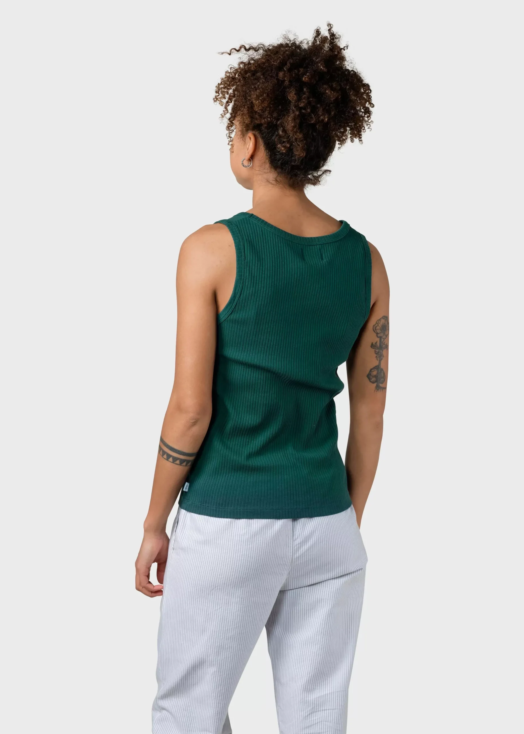 Klitmoller Collective T-shirts-Rib top - Moss Green Lilac
