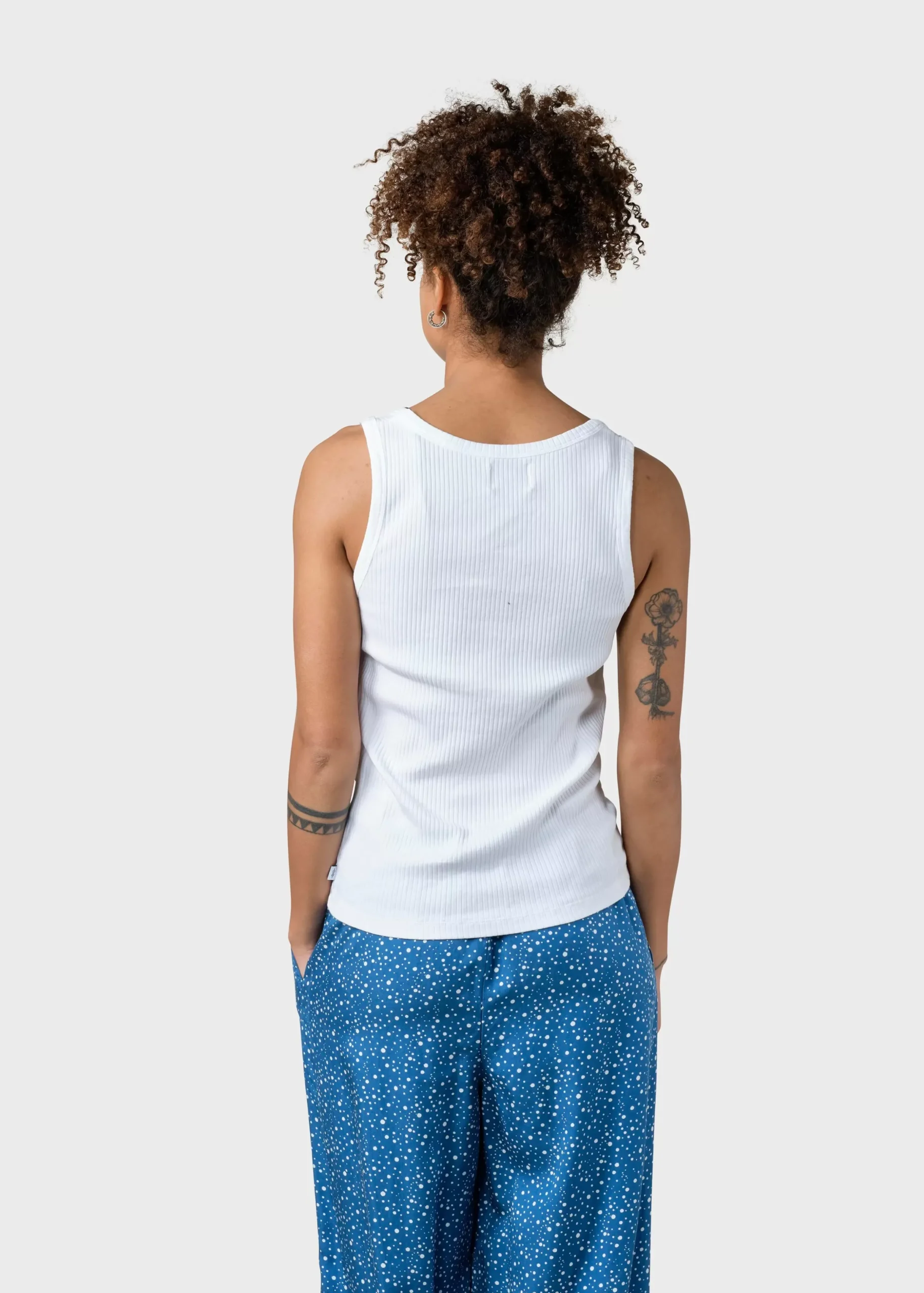 Klitmoller Collective T-shirts-Rib top - White Lilac
