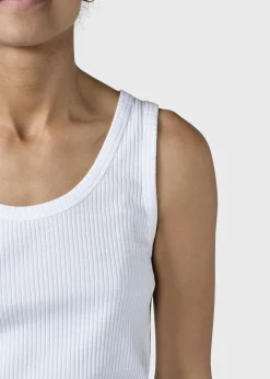 Klitmoller Collective T-shirts-Rib top - White Lilac
