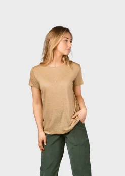 Klitmoller Collective T-shirts-Rikke linen tee - Sand Ocean