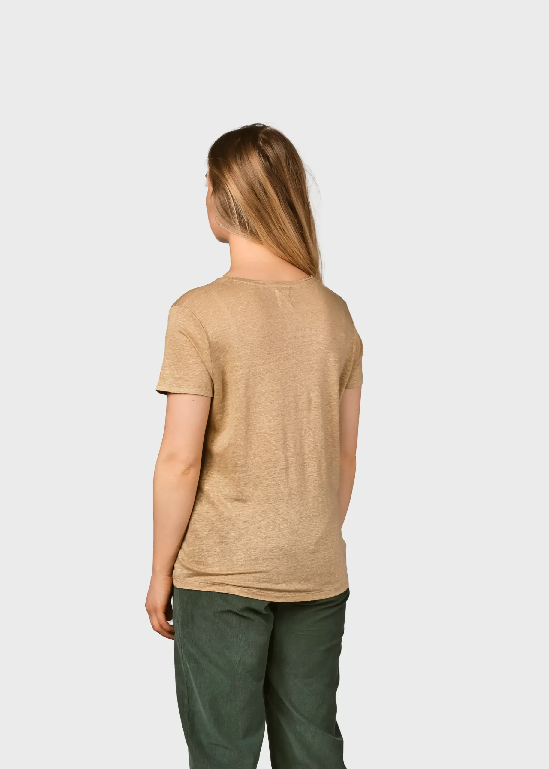 Klitmoller Collective T-shirts-Rikke linen tee - Sand Ocean
