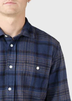 Klitmoller Collective Hemden-Rocco shirt - Navy check Browncheck