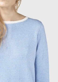 Klitmoller Collective Strick-Rosa knit - Cream/light blue Pastelgrey/cream