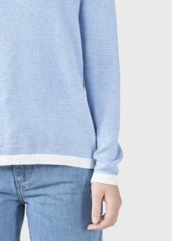 Klitmoller Collective Strick-Rosa knit - Cream/light blue Pastelgrey/cream