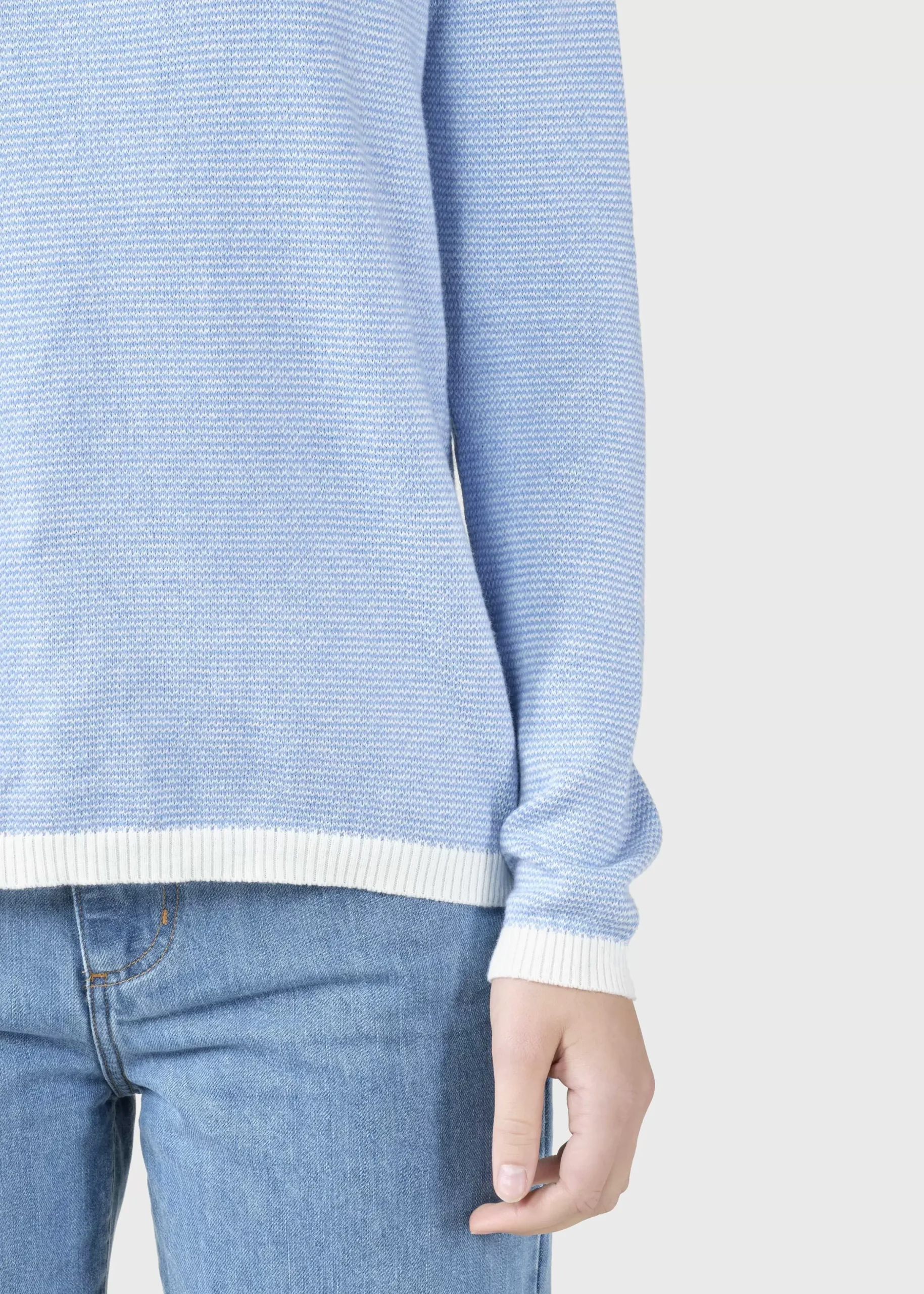Klitmoller Collective Strick-Rosa knit - Cream/light blue Pastelgrey/cream