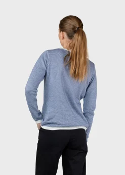 Klitmoller Collective Strick-Rosa knit - Cream/ocean Pastelgrey/cream