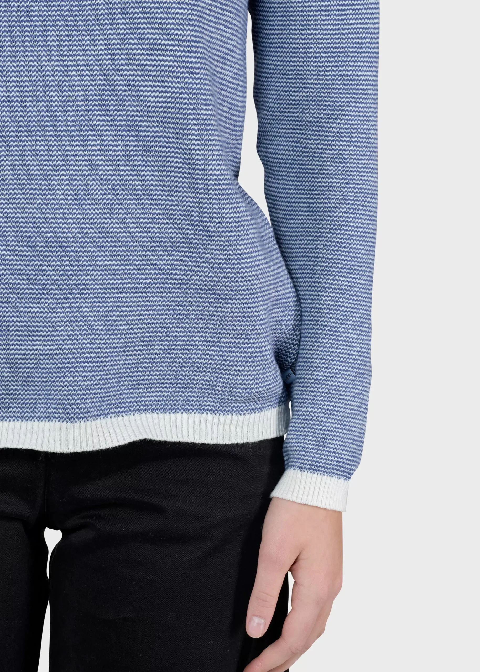 Klitmoller Collective Strick-Rosa knit - Cream/ocean Pastelgrey/cream