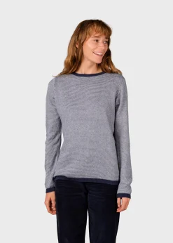 Klitmoller Collective Strick-Rosa knit - Navy/cream Pastelgrey/cream