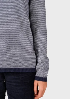 Klitmoller Collective Strick-Rosa knit - Navy/cream Pastelgrey/cream