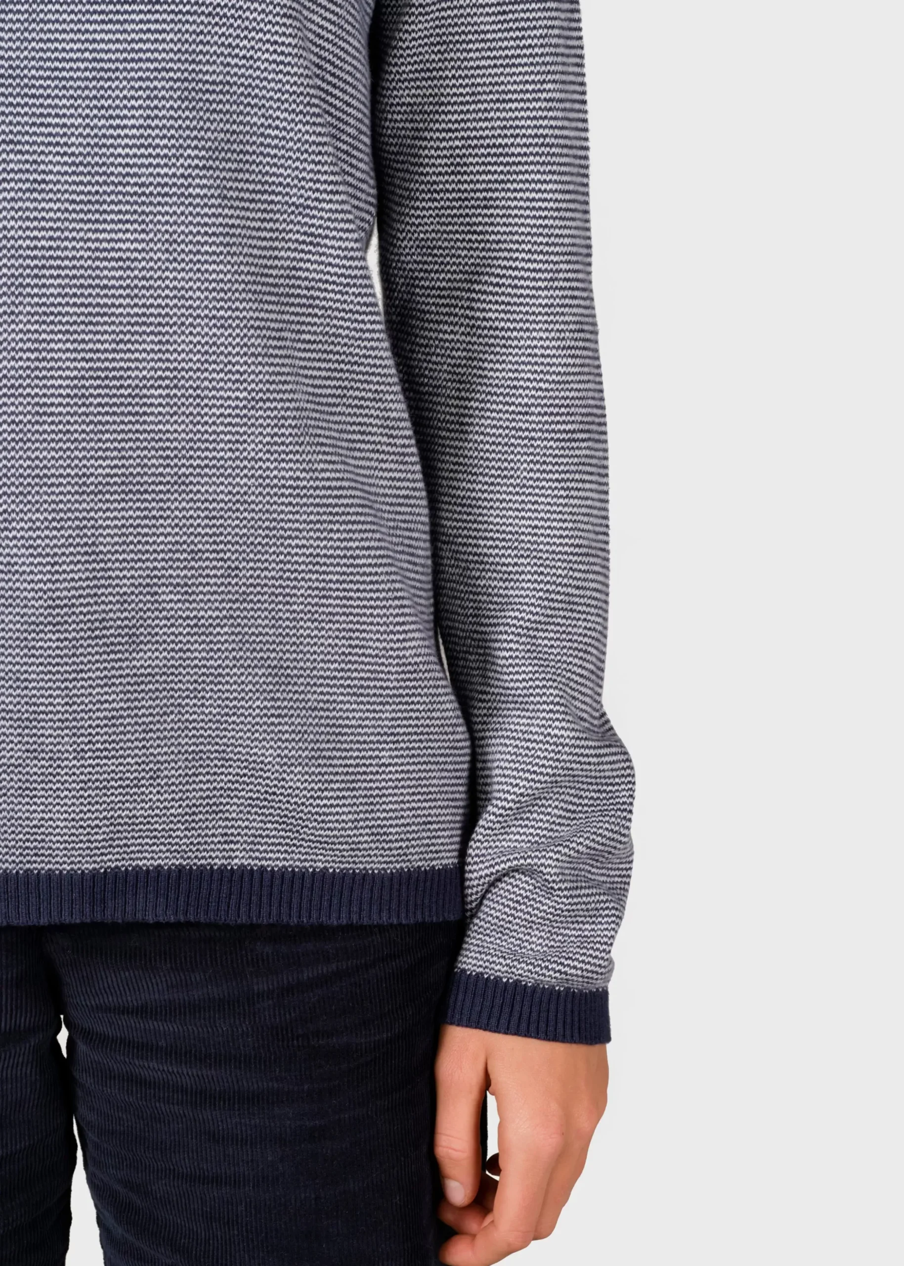 Klitmoller Collective Strick-Rosa knit - Navy/cream Pastelgrey/cream