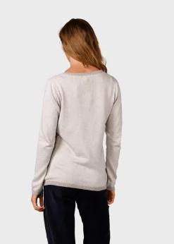 Klitmoller Collective Strick-Rosa knit - Pastel grey/cream Pastelgrey/cream
