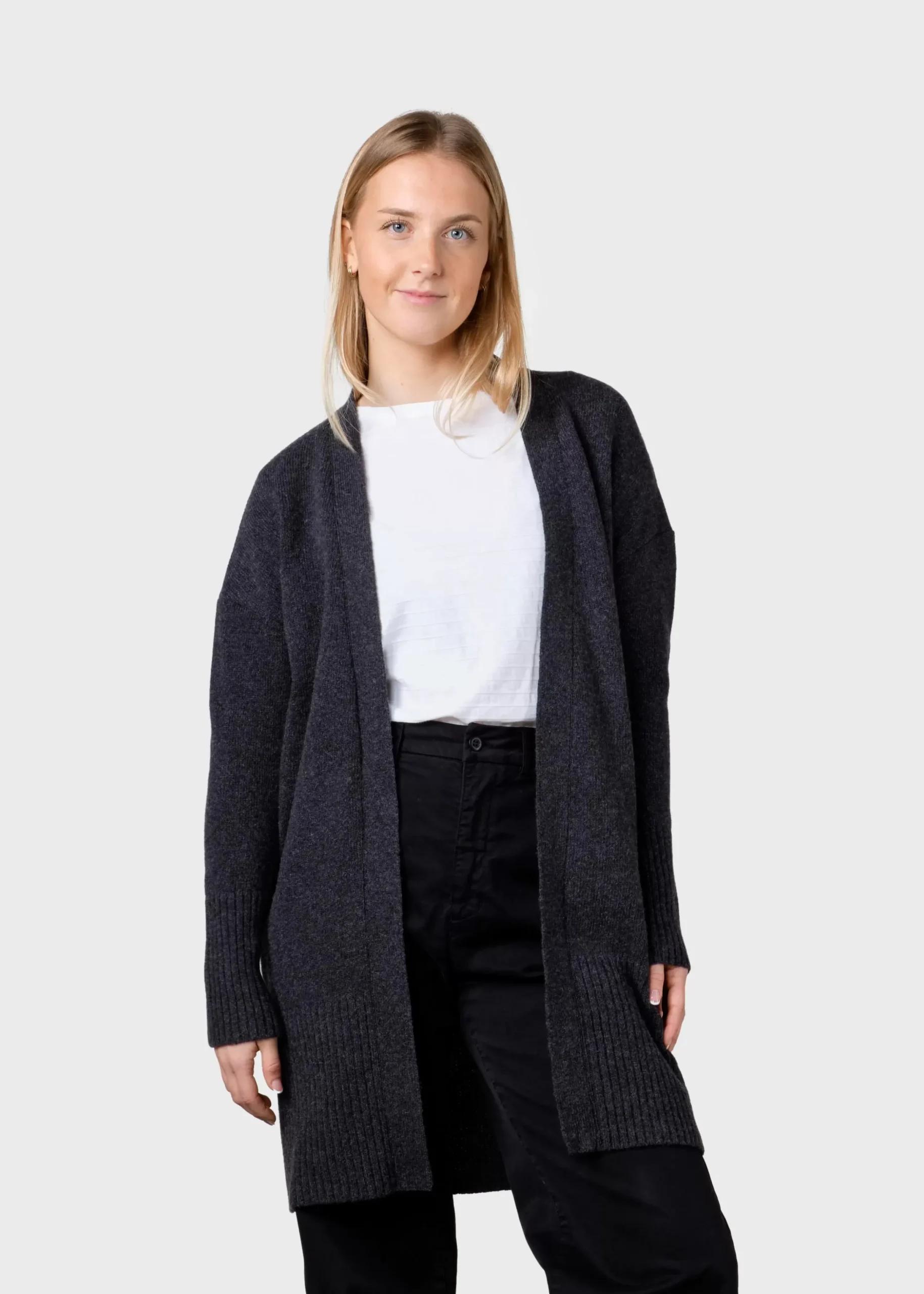 Klitmoller Collective Strick-Rosemarie knit cardigan - Anthracite Navy