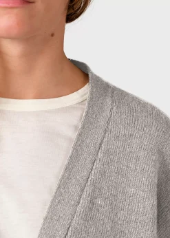 Klitmoller Collective Strick-Rosemarie knit cardigan - Pastel grey Navy