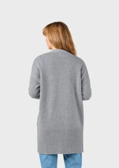 Klitmoller Collective Strick-Rosemarie knit cardigan - Light grey Navy