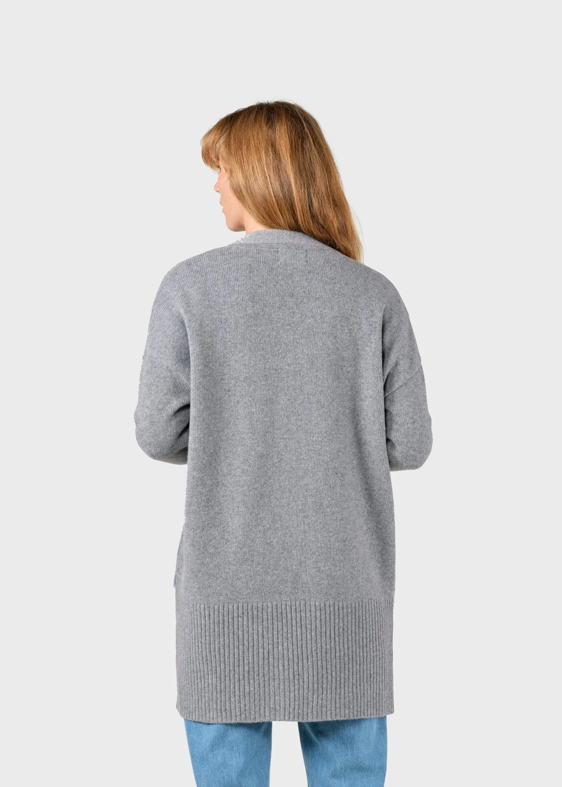 Klitmoller Collective Strick-Rosemarie knit cardigan - Light grey Navy