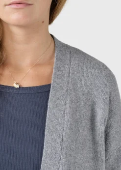 Klitmoller Collective Strick-Rosemarie knit cardigan - Light grey Navy