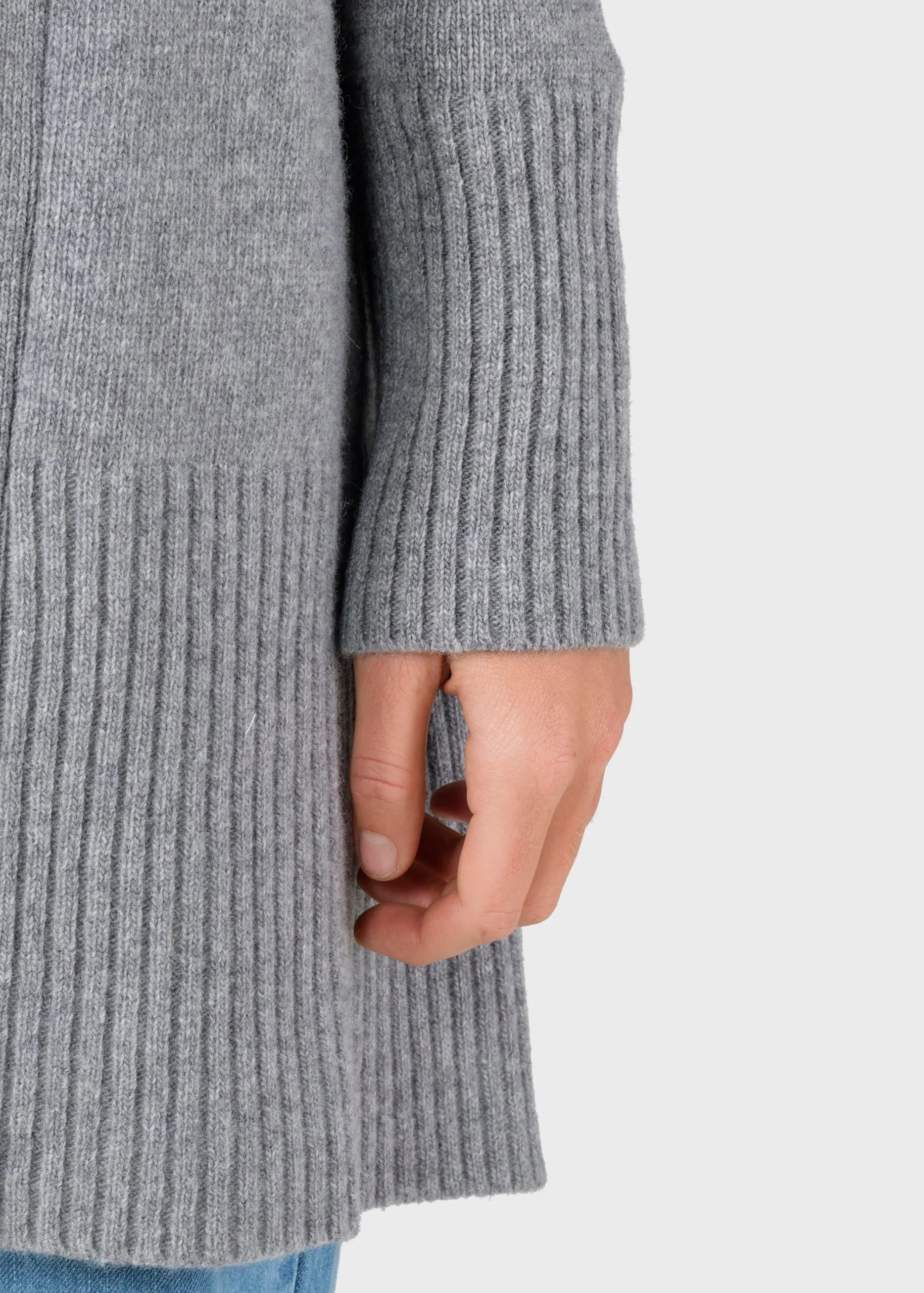 Klitmoller Collective Strick-Rosemarie knit cardigan - Light grey Navy