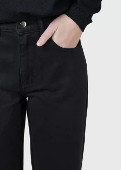 Klitmoller Collective Hosen-Rubi denim pant - Black stonewash Lightbluestonewash