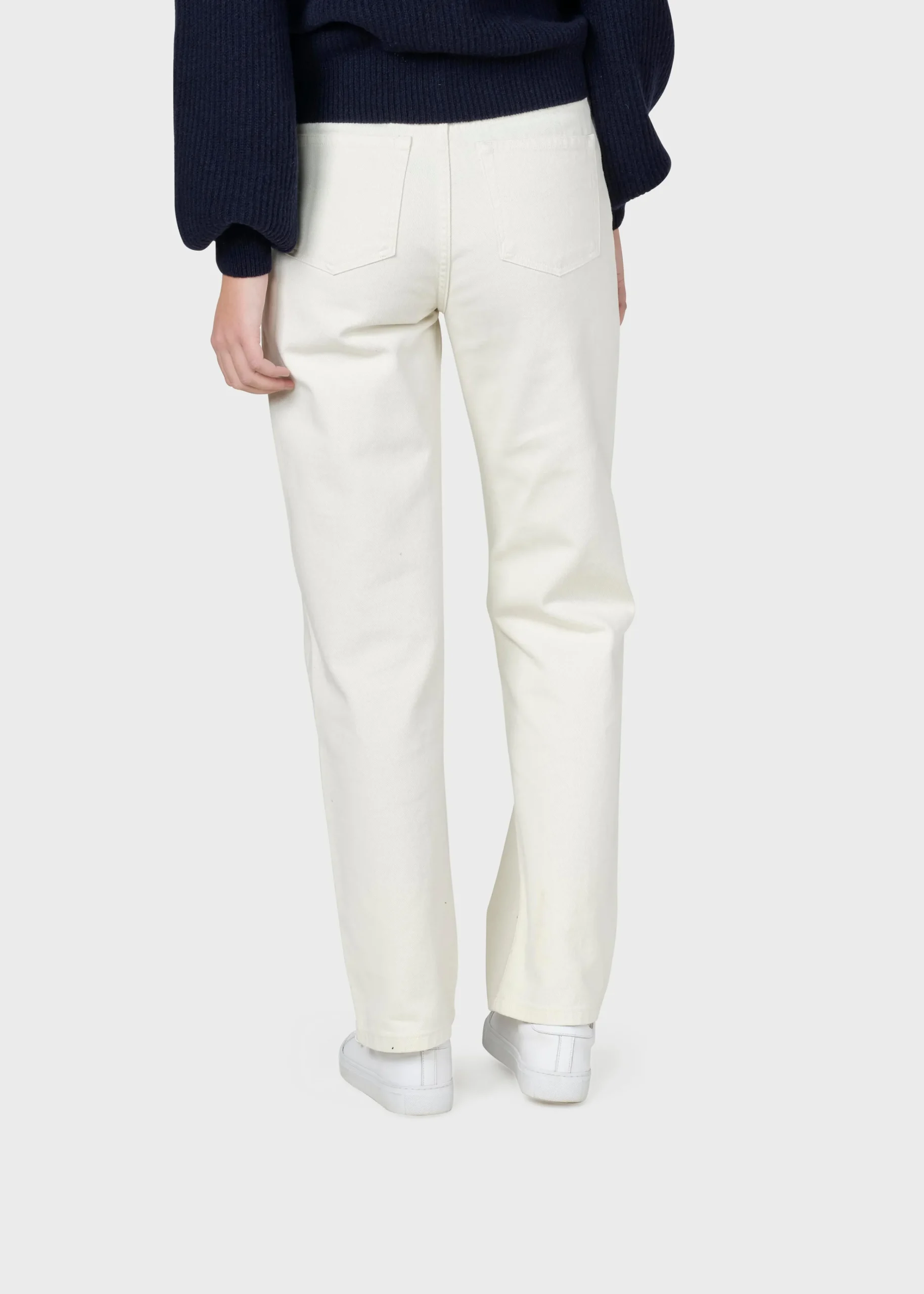Klitmoller Collective Hosen-Rubi denim pant - Cream Lightbluestonewash