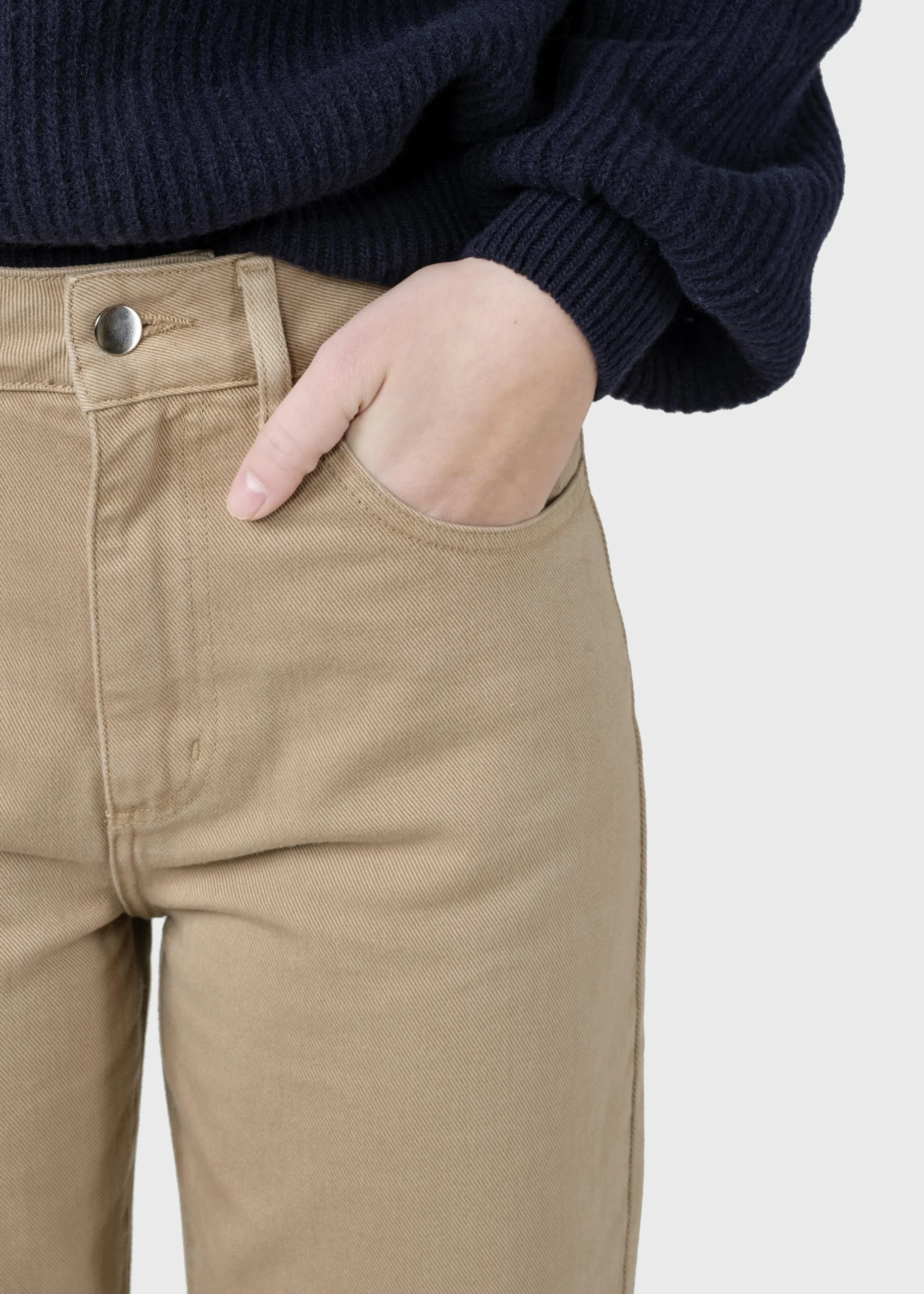Klitmoller Collective Hosen-Rubi denim pant - Sand Lightbluestonewash