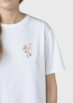 Klitmoller Collective T-shirts-Savannah tee - White/rose