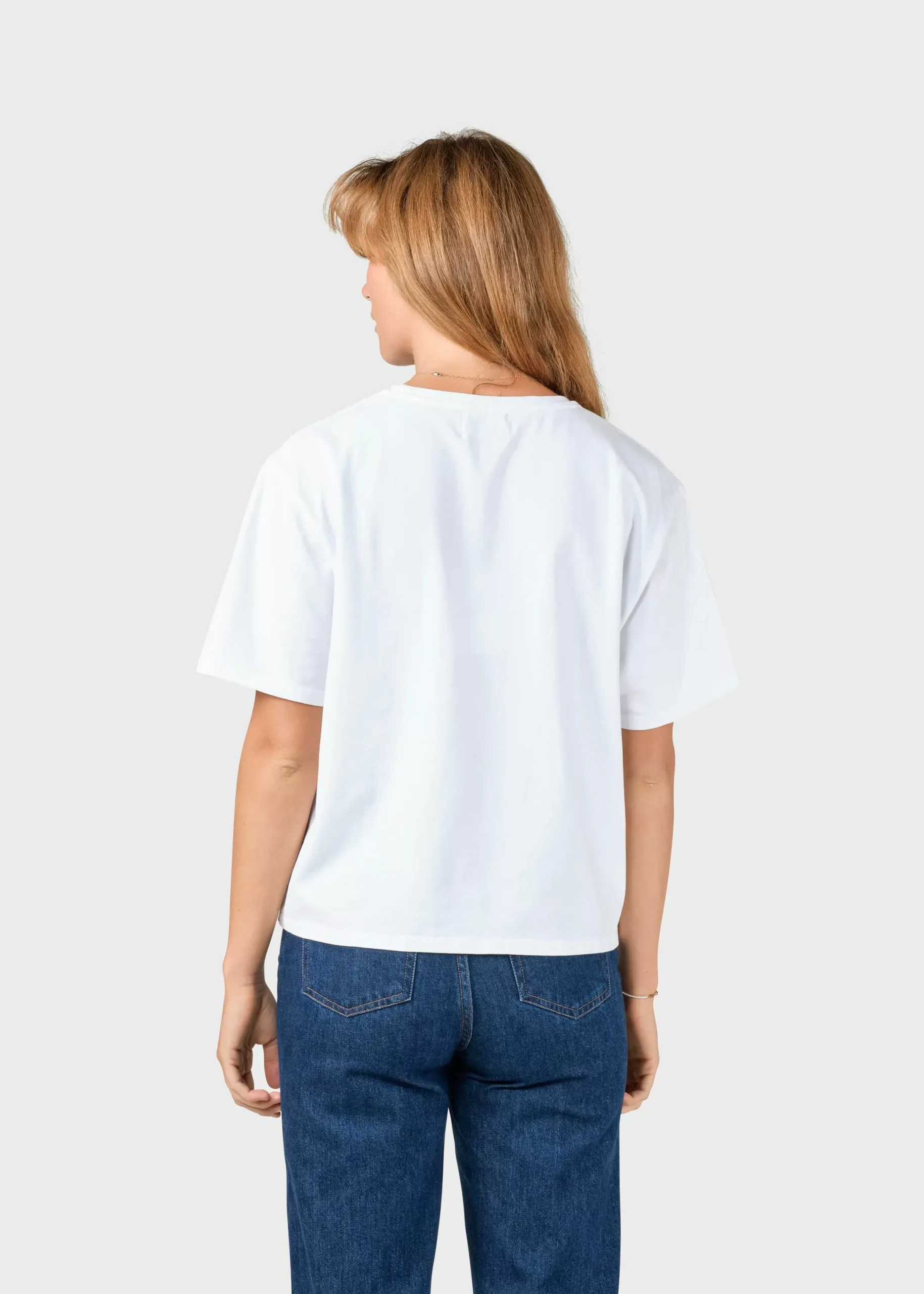 Klitmoller Collective T-shirts-Savannah tee - White/rose