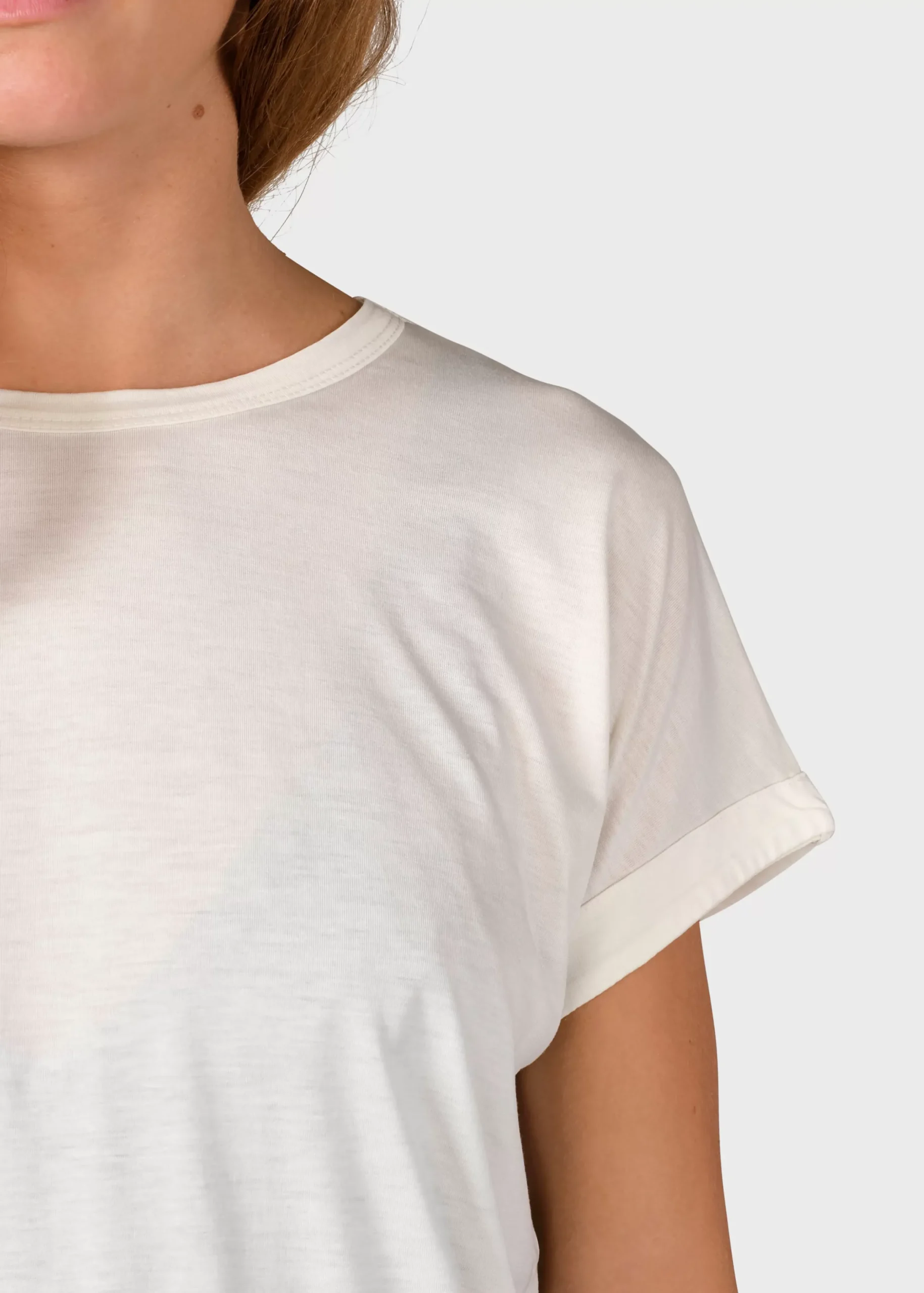Klitmoller Collective T-shirts-Sigrid tee - Cream Cream/skyblue