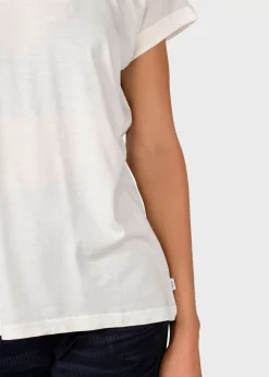Klitmoller Collective T-shirts-Sigrid tee - Cream Cream/skyblue