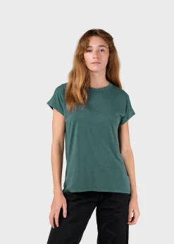 Klitmoller Collective T-shirts-Sigrid tee - Moss Green Ocean