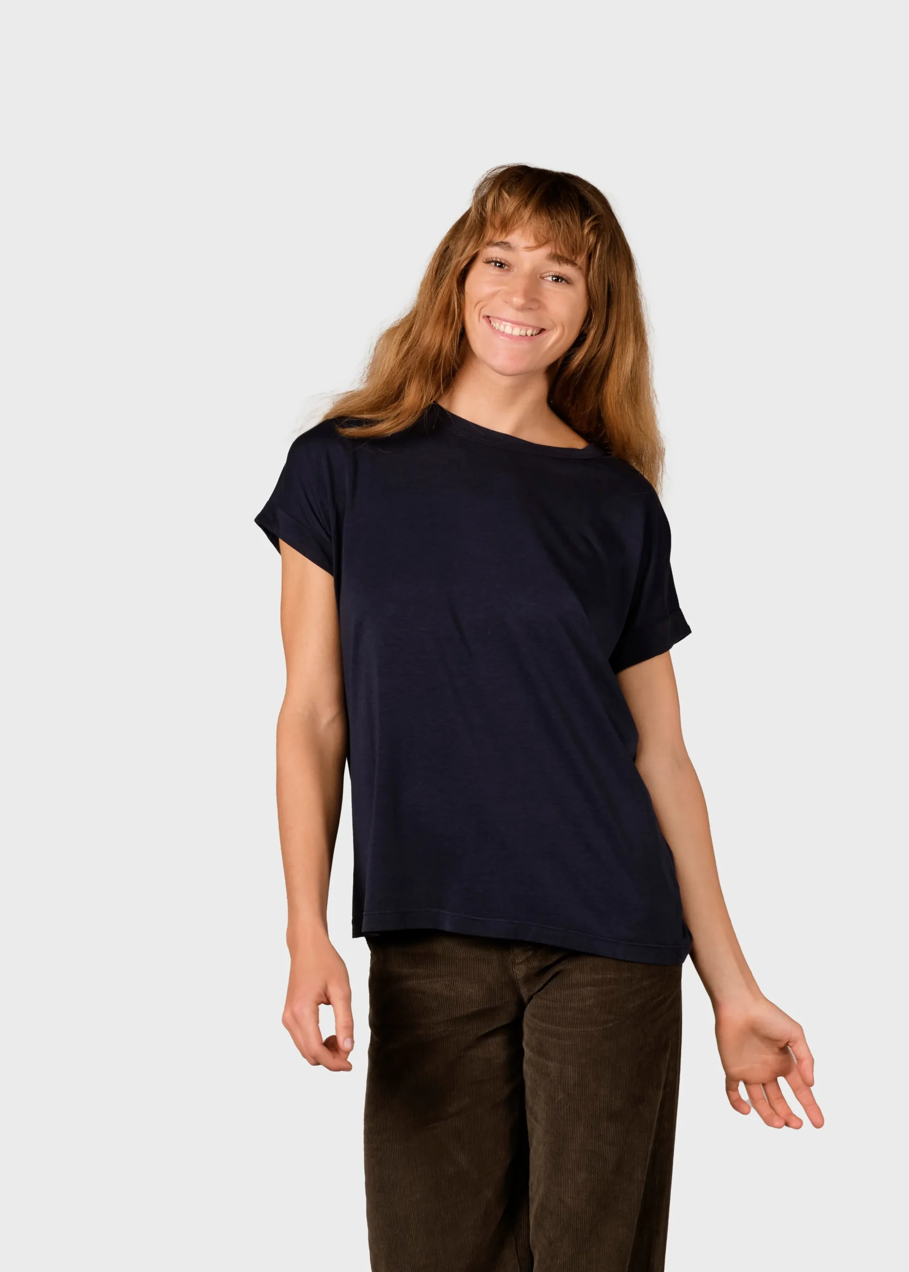 Klitmoller Collective T-shirts-Sigrid tee - Navy Lilac