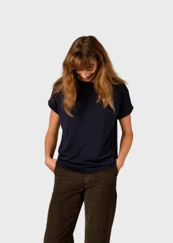 Klitmoller Collective T-shirts-Sigrid tee - Navy Lilac