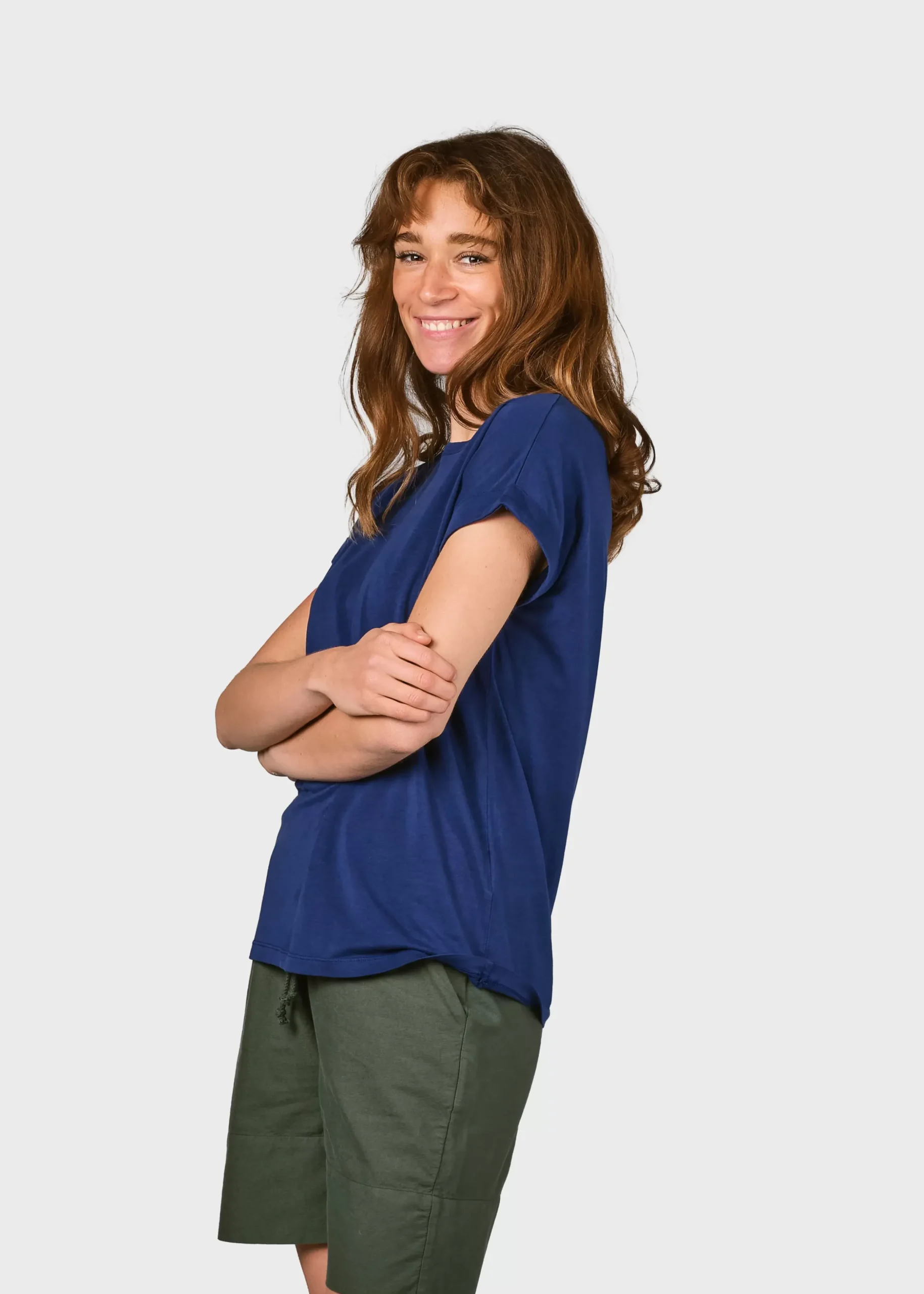 Klitmoller Collective T-shirts-Sigrid tee - Ocean Cream/skyblue
