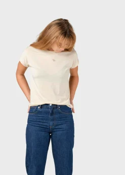 Klitmoller Collective T-shirts-Sigrid tee - Pastel sand Navy