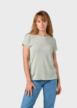 Klitmoller Collective T-shirts-Sigrid tee - Sage Sand/cream