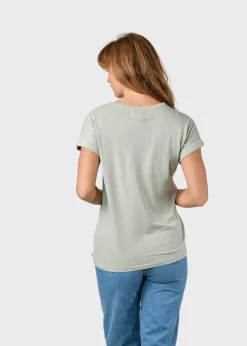 Klitmoller Collective T-shirts-Sigrid tee - Sage Sand/cream