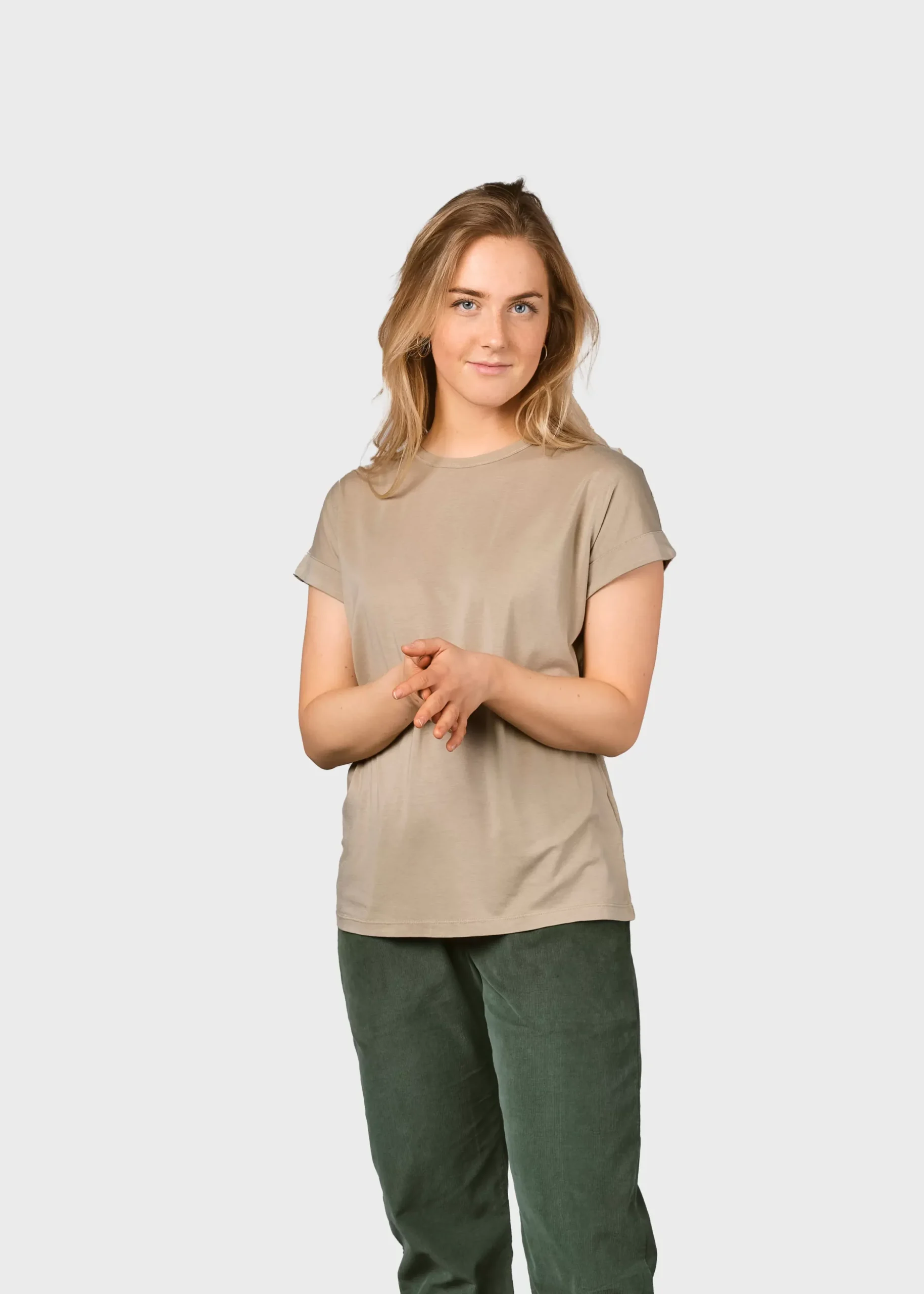 Klitmoller Collective T-shirts-Sigrid tee - Sand Ocean