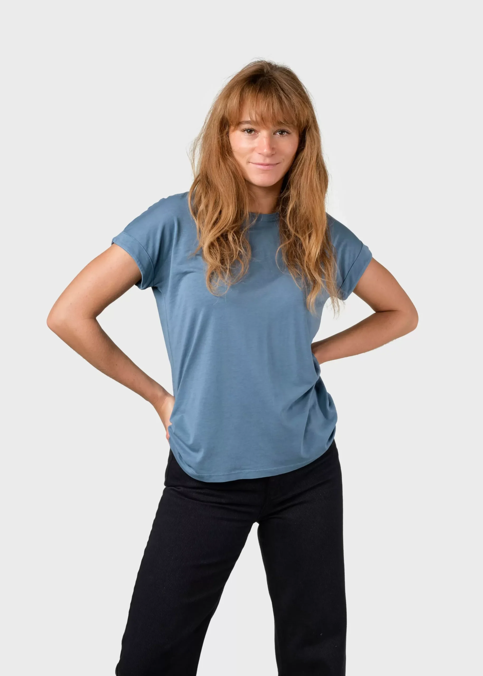 Klitmoller Collective T-shirts-Sigrid tee - Sky blue Lilac