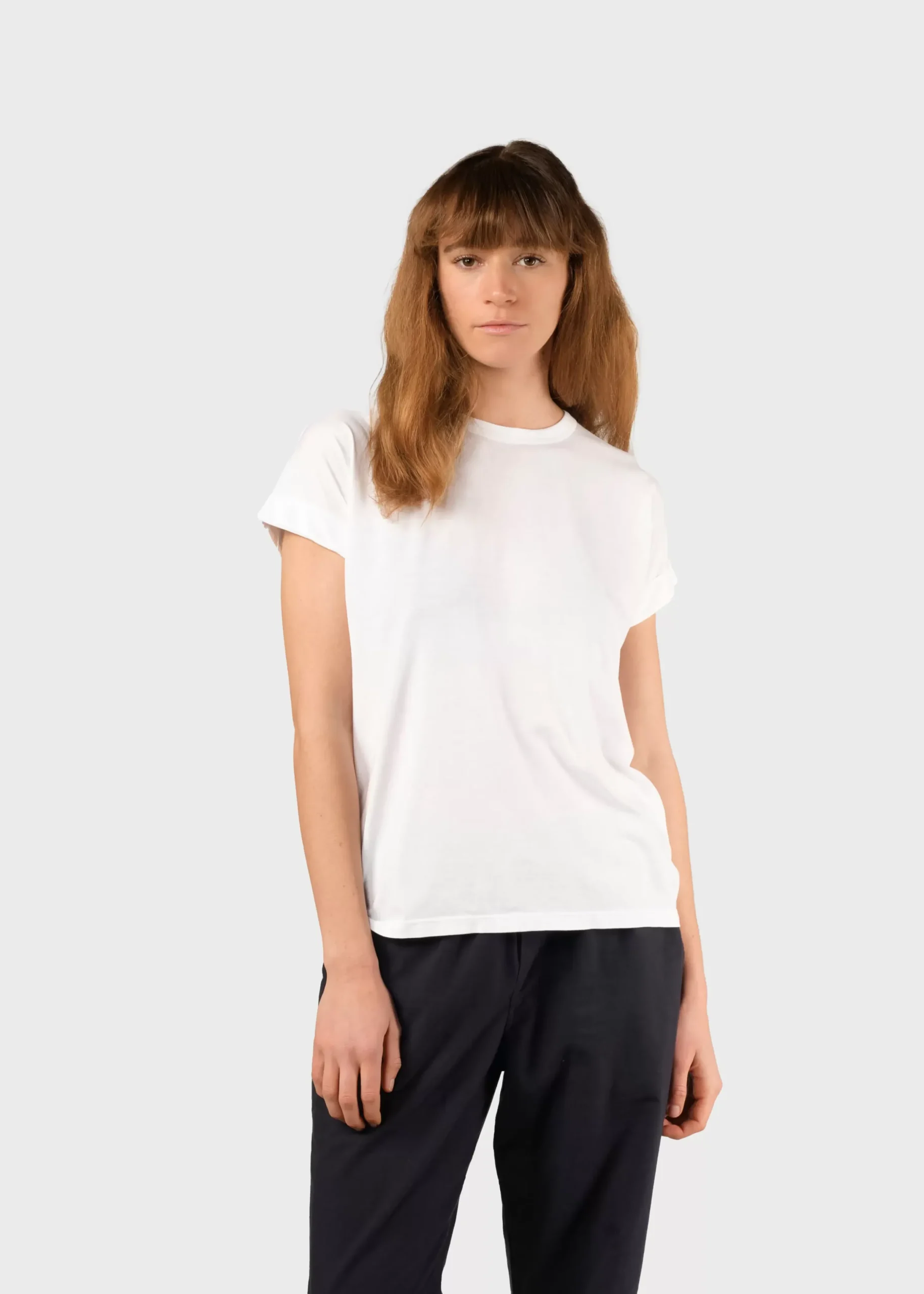 Klitmoller Collective T-shirts-Sigrid tee - White Cream/skyblue